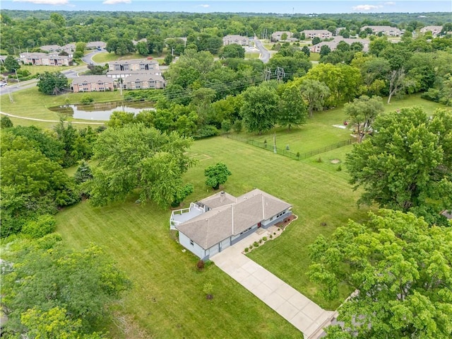 2517 Red Bridge Ter, Kansas City, MO 64131 - aerial view of a tree filled landscape and a large body of water