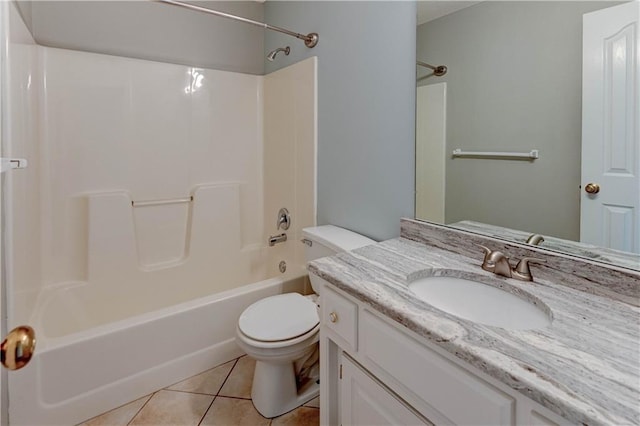 6236 W 156th St, Overland Park, KS 66223 - bathroom with vanity, tile patterned floors, and washtub / shower combination