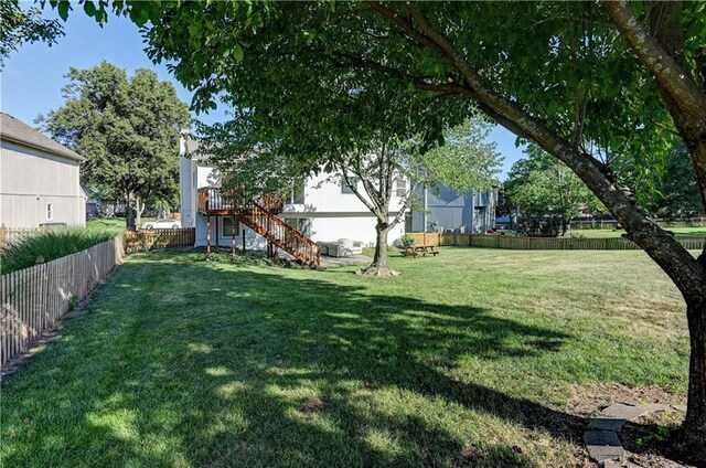 6236 W 156th St, Overland Park, KS 66223 - fenced backyard with stairway