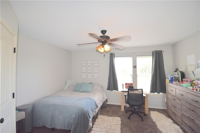 1207 SW 9th St, Oak Grove, MO 64075 - carpeted bedroom featuring ceiling fan and baseboards