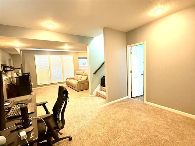 4531 Anderson St, Shawnee, KS 66226 - home office featuring carpet floors and baseboards