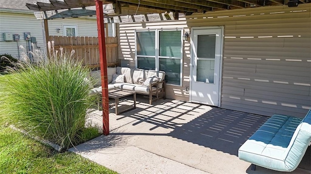 127 Hondo St, Lathrop, MO 64465 - view of patio with a pergola