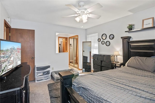 11579 Earnshaw St, Overland Park, KS 66210 - carpeted bedroom featuring a ceiling fan