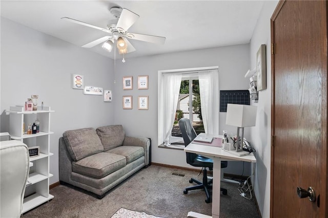 11579 Earnshaw St, Overland Park, KS 66210 - carpeted office space with ceiling fan and baseboards