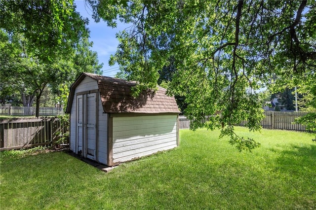 11579 Earnshaw St, Overland Park, KS 66210 - view of shed featuring a fenced backyard