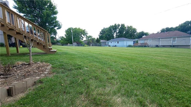 2604 S Peck Ct Unit B, Independence, MO 64055 - view of yard with a deck and stairway