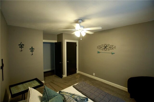 383 E Broadway St, Peculiar, MO 64078 - carpeted bedroom featuring a ceiling fan and a closet
