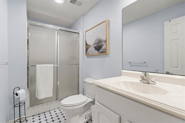 1803 N Jeter Rd, Raymore, MO 64083 - bathroom featuring vanity and a stall shower