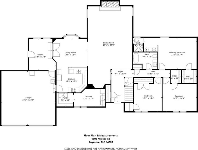 1803 N Jeter Rd, Raymore, MO 64083 - view of home floor plan