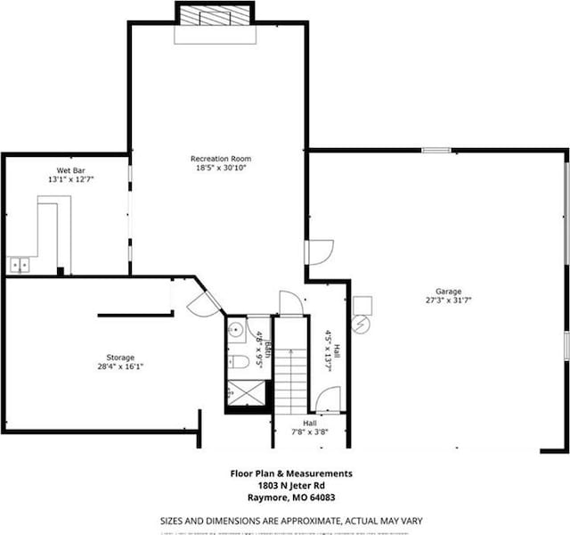 1803 N Jeter Rd, Raymore, MO 64083 - view of property floor plan
