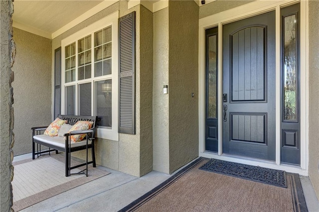 9445 W 157th Pl, Overland Park, KS 66221 - property entrance featuring stucco siding and covered porch