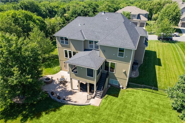 9445 W 157th Pl, Overland Park, KS 66221 - view from above of property with a forest