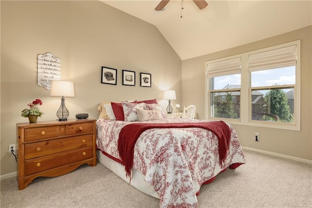9445 W 157th Pl, Overland Park, KS 66221 - bedroom featuring carpet flooring, vaulted ceiling, and a ceiling fan