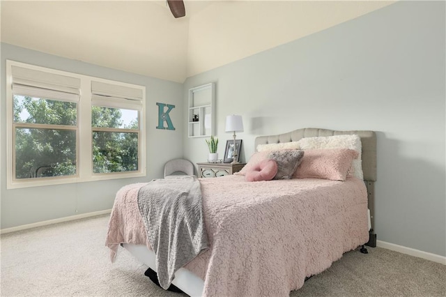 9445 W 157th Pl, Overland Park, KS 66221 - bedroom featuring carpet, ceiling fan, and vaulted ceiling