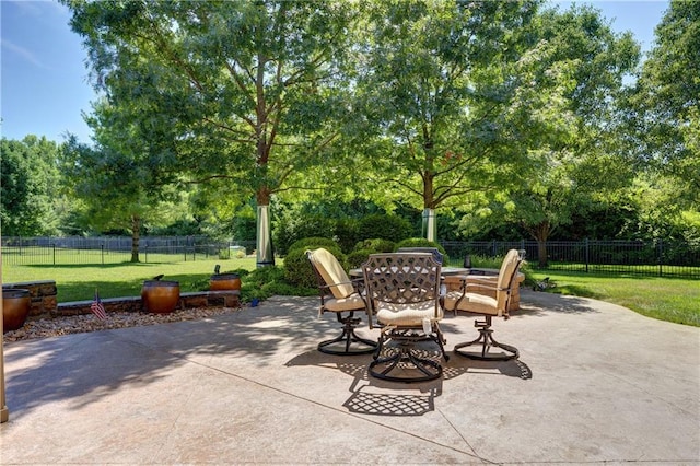 9445 W 157th Pl, Overland Park, KS 66221 - view of patio / terrace featuring view of wooded area