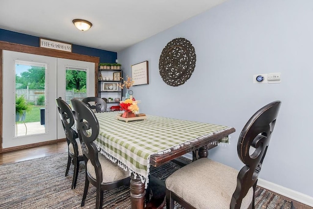 3006 S 39th St, Kansas City, KS 66106 - dining room with french doors and wood finished floors