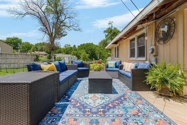 3006 S 39th St, Kansas City, KS 66106 - view of patio / terrace featuring an outdoor living space