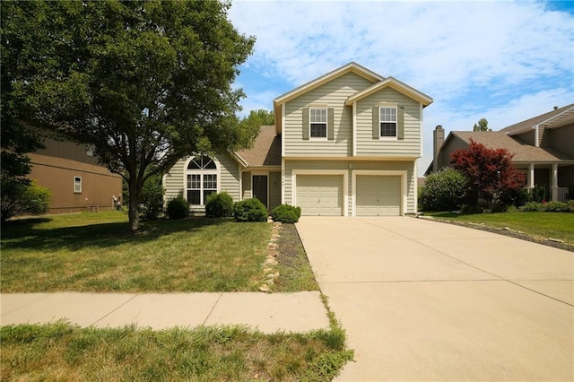 17586 W 161st St, Olathe, KS 66062 - traditional home featuring a garage, driveway, and a front lawn