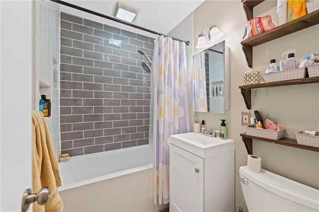 8751 Goddard St, Overland Park, KS 66214 - full bathroom featuring shower / tub combo and vanity