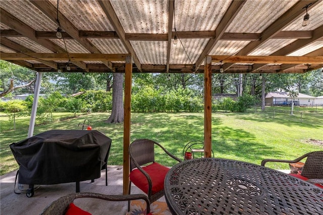 8751 Goddard St, Overland Park, KS 66214 - view of patio / terrace with a grill and outdoor dining space
