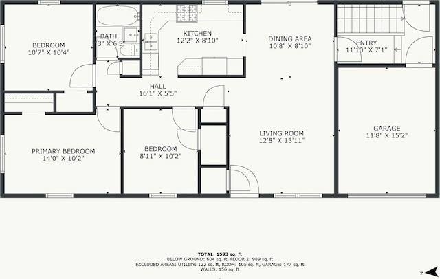 8751 Goddard St, Overland Park, KS 66214 - view of property floor plan