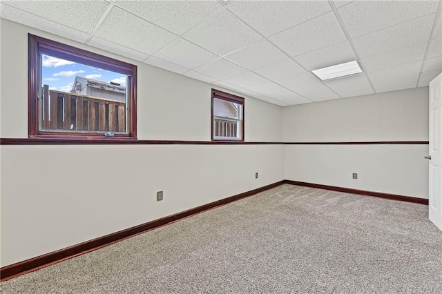 12324 S Clinton St, Olathe, KS 66061 - spare room with carpet and a paneled ceiling