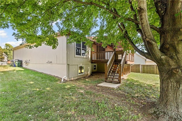 12324 S Clinton St, Olathe, KS 66061 - back of house with stairs and a deck