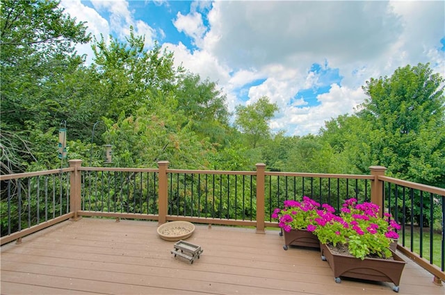 908 Pca Rd, Warrensburg, MO 64093 - deck featuring a forest view