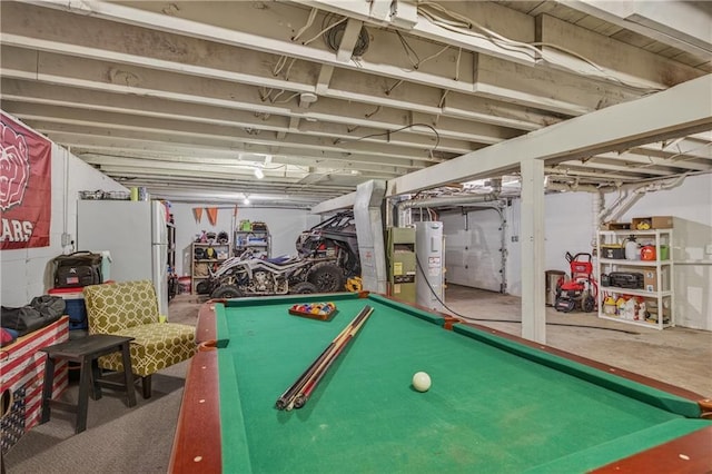 1304 S 39th St, Saint Joseph, MO 64507 - recreation room with electric water heater and billiards