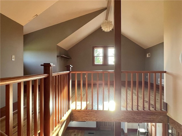 11320 Reno Rd, Oskaloosa, KS 66066 - hall featuring vaulted ceiling