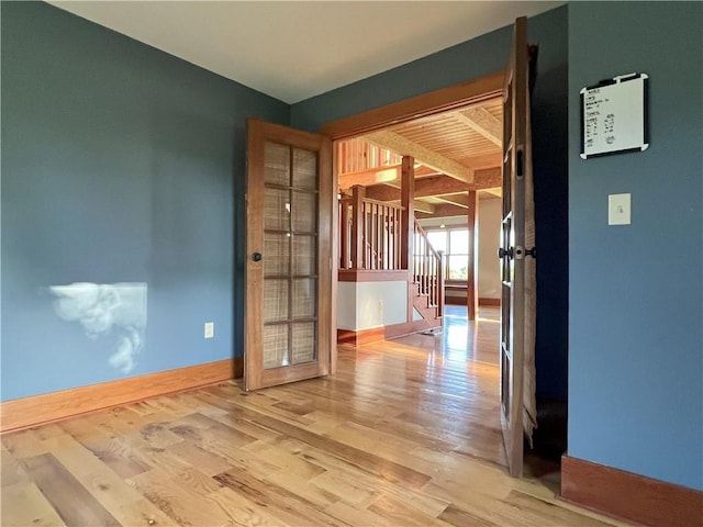 11320 Reno Rd, Oskaloosa, KS 66066 - empty room featuring light wood-style flooring and stairway