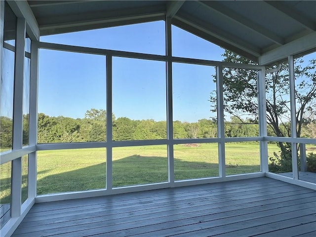 11320 Reno Rd, Oskaloosa, KS 66066 - unfurnished sunroom with healthy amount of natural light and a view of trees
