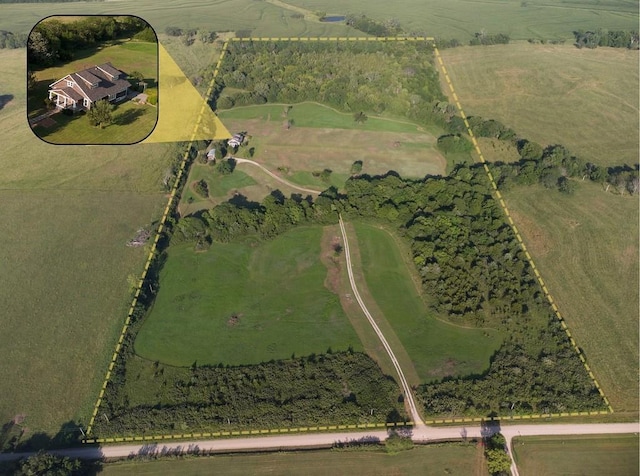 11320 Reno Rd, Oskaloosa, KS 66066 - aerial view of property's location with rural landscape and property parcel outlined