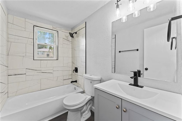 26 Misty Springs Cir, Platte City, MO 64079 - full bath with a textured wall, vanity, and tub / shower combination