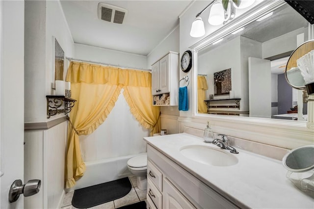 300 NE R D Mize Rd, Blue Springs, MO 64014 - bathroom with vanity, tile patterned flooring, and shower / bath combo