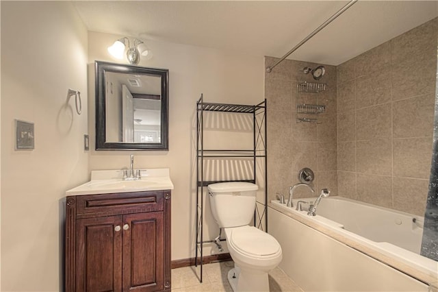 8300 W 148th St, Overland Park, KS 66223 - full bathroom featuring shower / bathtub combination, vanity, and tile patterned flooring