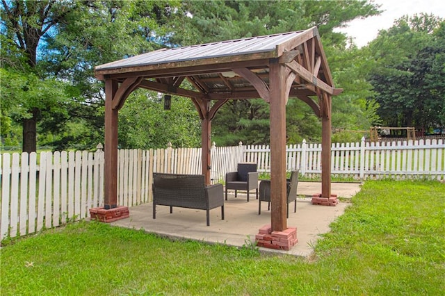 8300 W 148th St, Overland Park, KS 66223 - view of yard featuring a gazebo and a patio