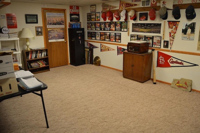 13655 S Sycamore St, Olathe, KS 66062 - carpeted home office with baseboards