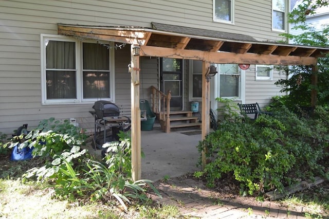 13655 S Sycamore St, Olathe, KS 66062 - property entrance featuring a patio area