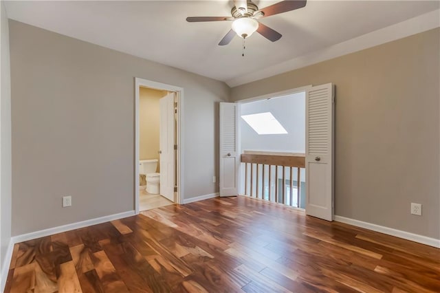 5490 W 85th Ter, Prairie Village, KS 66207 - spare room featuring a ceiling fan and wood finished floors