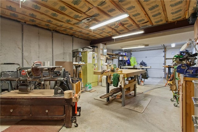 1684 Quarry Rd, Bates City, MO 64011 - garage with a workshop area