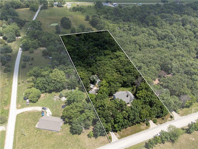 1684 Quarry Rd, Bates City, MO 64011 - view of property location with property parcel outlined and a forest