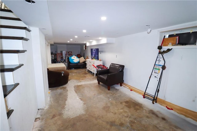 2725 N 20th St, Kansas City, KS 66104 - finished basement with recessed lighting and stairs