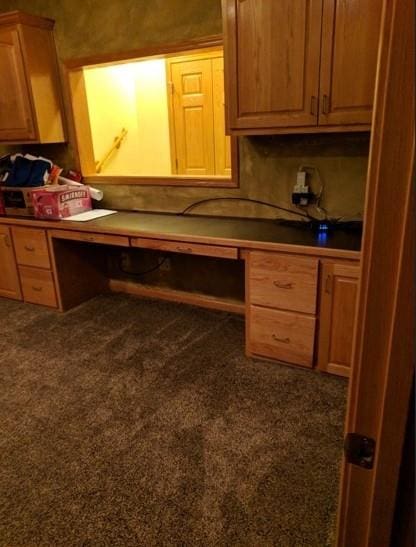 15733 Pine Cir, Basehor, KS 66007 - carpeted office featuring built in desk