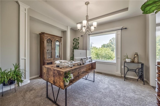 23317 W 52nd Ter, Shawnee, KS 66226 - office space with carpet flooring and a chandelier