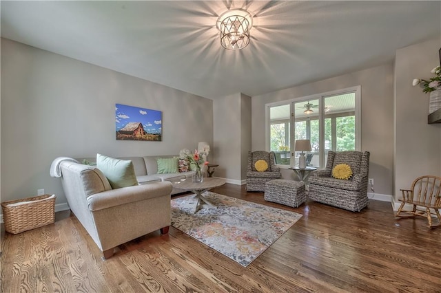 11508 Hauser St, Overland Park, KS 66210 - living room with wood finished floors