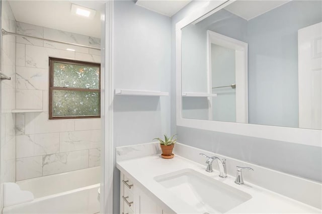 7608 N Serene Ave, Kansas City, MO 64152 - full bathroom featuring vanity and shower / bath combination