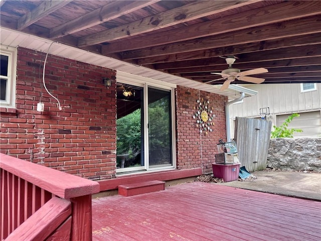 11510 Ridge Dr, Sugar Creek, MO 64054 - deck with a ceiling fan