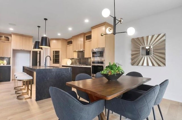 16377 W 166th Pl, Olathe, KS 66062 - dining room featuring light wood finished floors and recessed lighting
