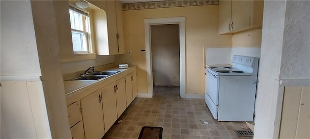 214 S Ridgeview Rd, Olathe, KS 66061 - kitchen with white electric range oven, light countertops, and light floors